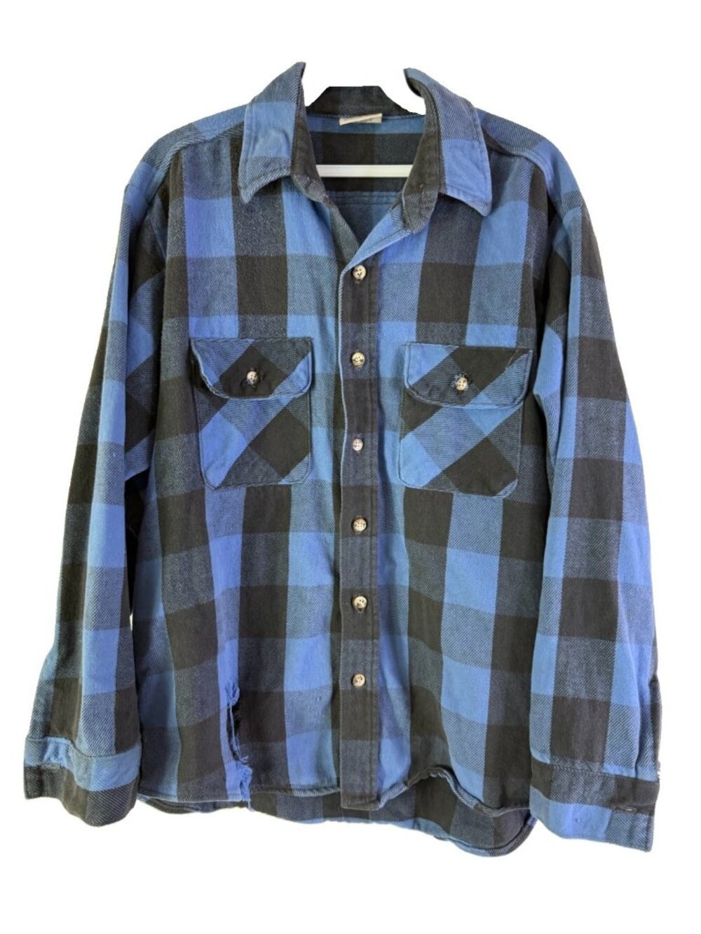 Vintage 90s Five Brother Chamois Cloth Flannel Button Shirt